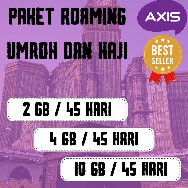 PAKET DATA PROMO ROAMING HAJI DAN UMROH AXIS BISA REQUEST KEBERANGKATAN