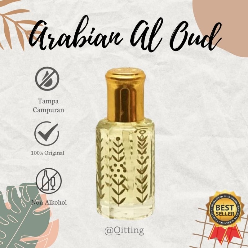 Parfum Al Oud Arabian 6ml Asli Non Alkohol / Minyak wangi Al Oud / Al Oud Bibit