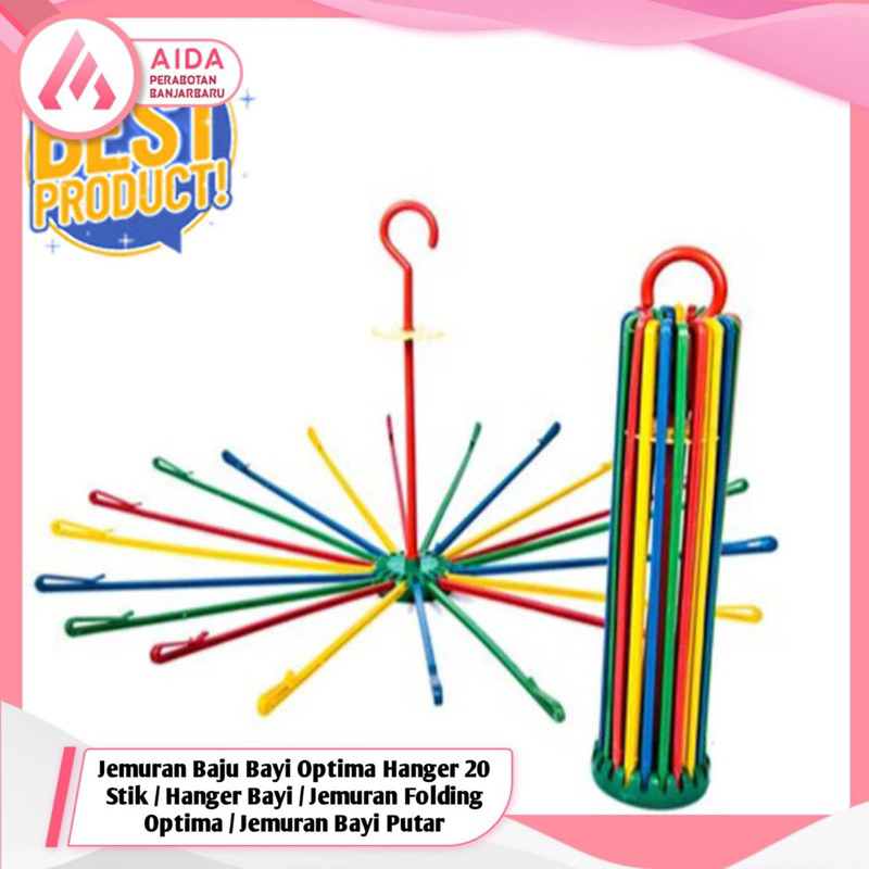 Jemuran bayi Jemuran Folding Bayi Optima / Jemuran Putar Bayi