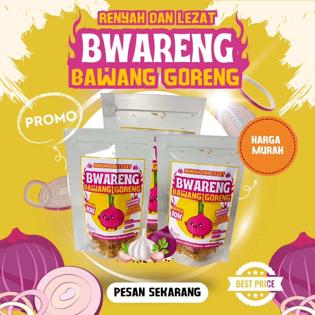 

BAWANG GORENG/ GARING/ KEMASAN SACHET 25 GRAM/ BAWANG GORENG TEPUNG ORIGINAL/ PREMIUM/ TANPA TEPUNG/ MASAKAN PETANI ASLI/ BAWANG ASLI KRIUK TERMURAAH BAWANG MERAH GORENG/ BRAMBANG GORENG POUCH/ BWARENG KEMASAN POUCH