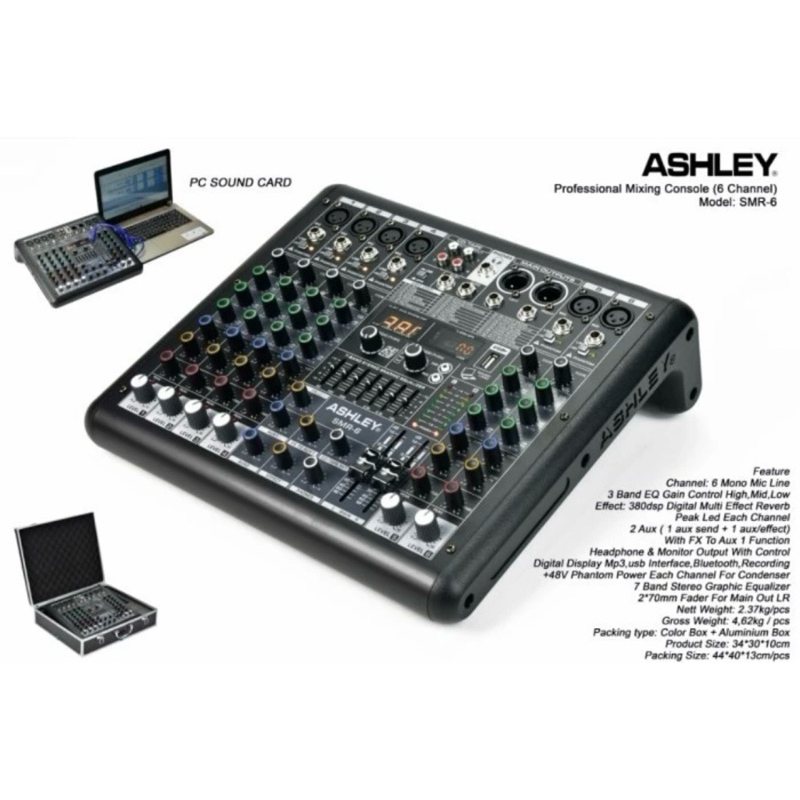 Mixer Ashley SMR 6 ( 6 Channel )