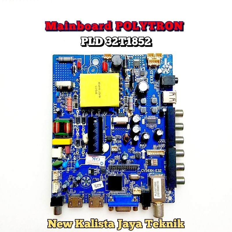 MAINBOARD POLYTRON PLD 32T1852 ORIGINAL CV56XH-E32 MB 32T1852 MOTHERBOARD 32T1852 MB POLYTRON 32T185