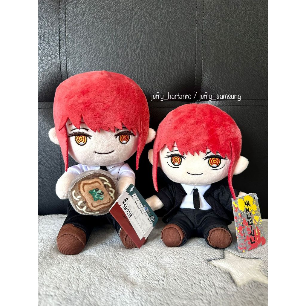 Boneka Chainsaw Man Hagu Hagu Makima Plush Doll Vol. 2 Original Taito Jepang Hadiah Lucu Mainan Anak