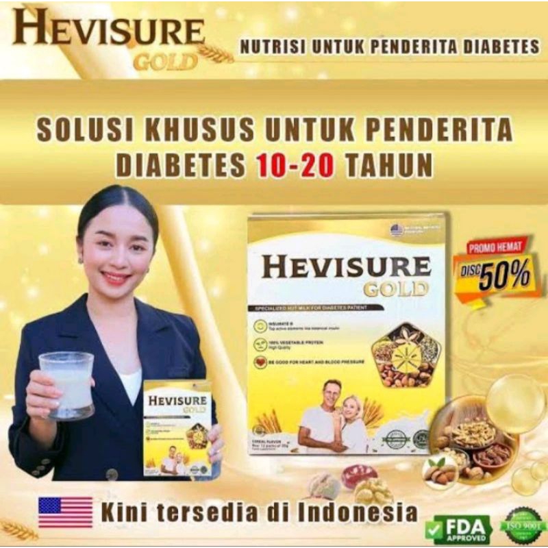 

Hevisure Gold Asli Original Susu Untuk Diabetes Kencing Manis Gula Darah from USA Resmi BPOM