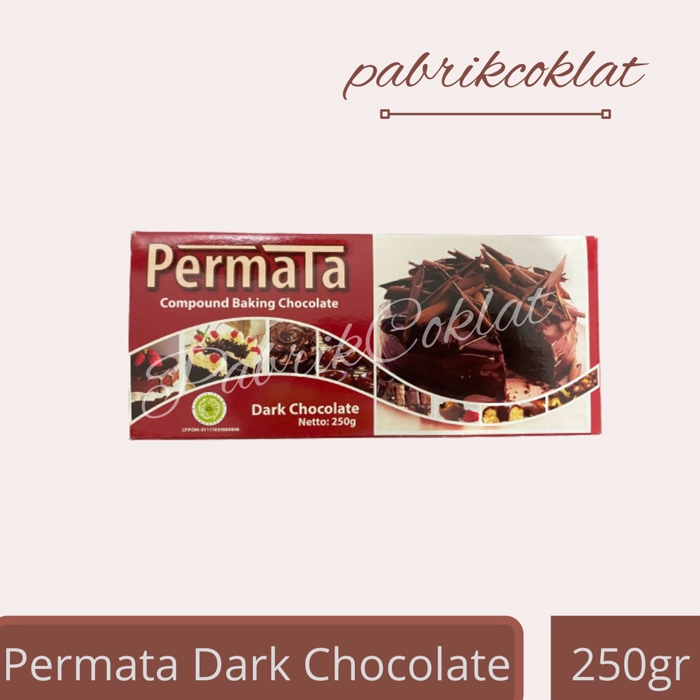 

Cuma hari ini Permata Dark Coklat Blok 25gr Dark Compound Chocolate 25gram