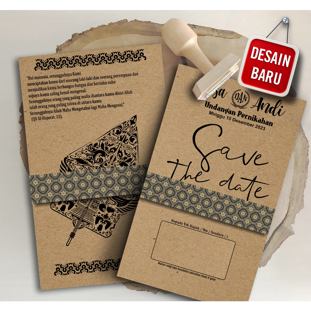 

Undangan I Pernikahan I Khitanan I Sabuk Bunga I kraft I Modern I 2024 I