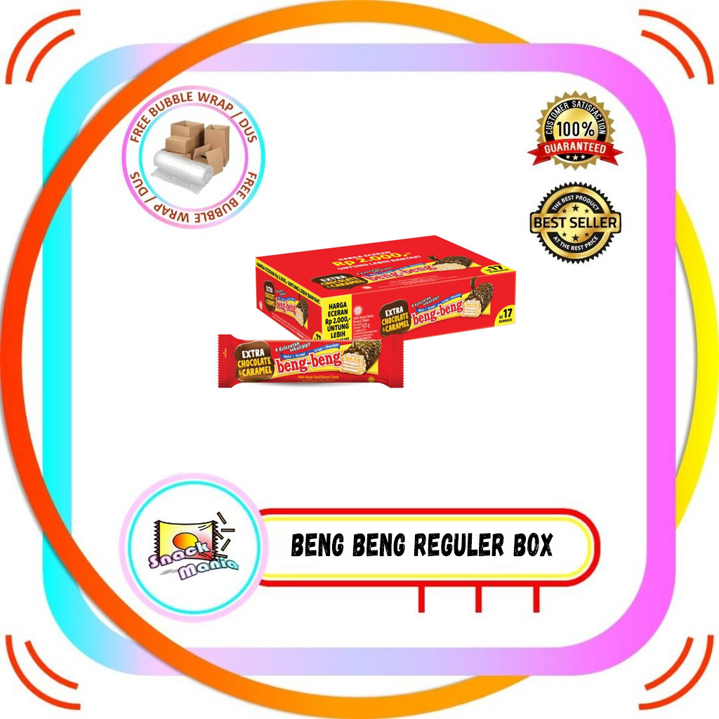 

Beng Beng Wafer Coklat Extra Chocolate Caramel 25 gr x 17 pcs BOX