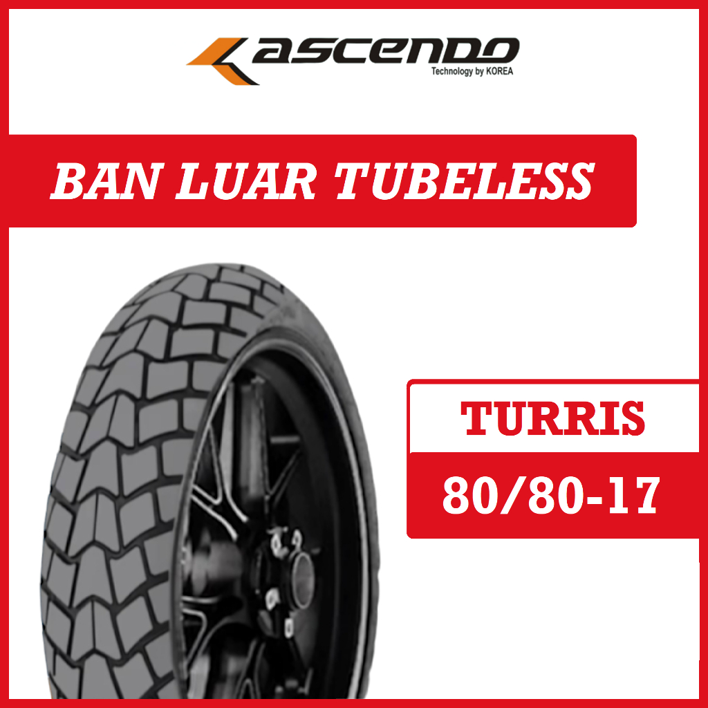 Ban Tubeless 80/80-17 TURRIS ASCENDO