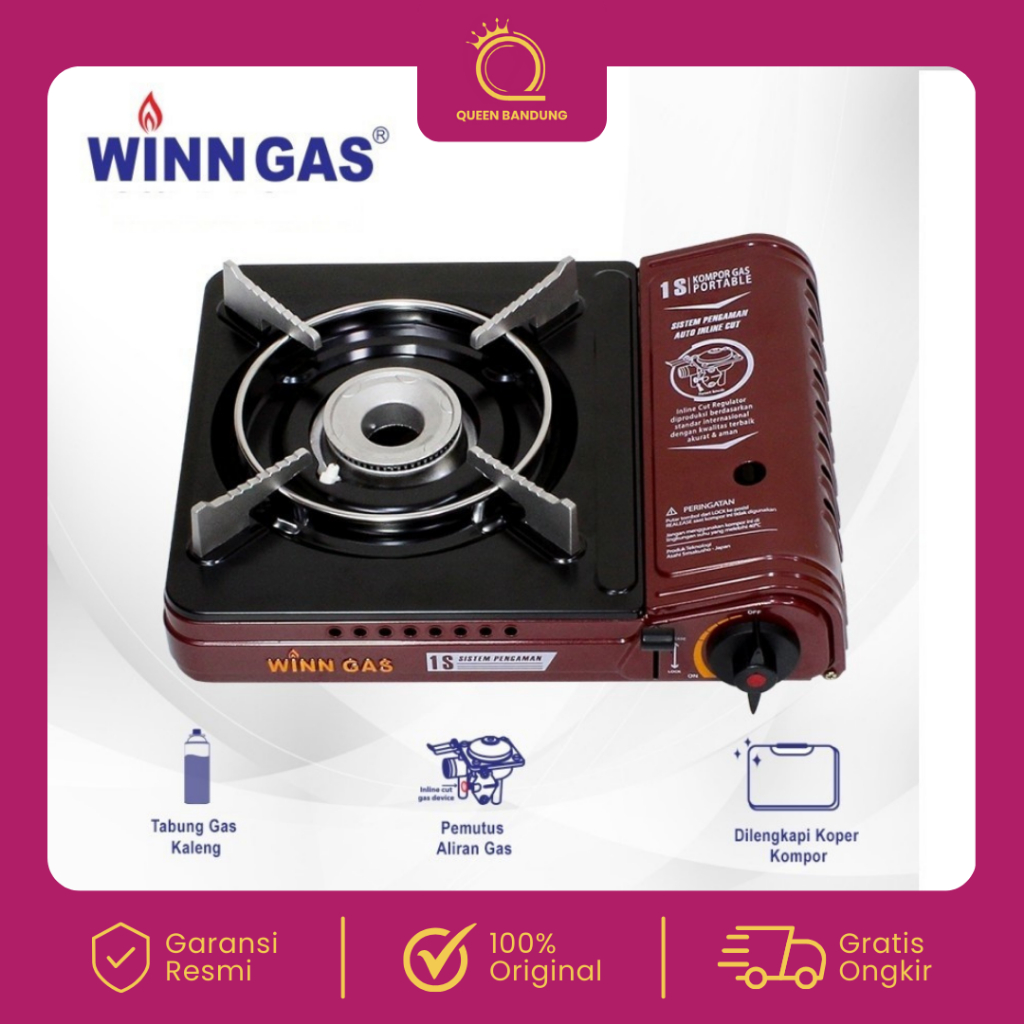 Winn Gas Kompor Gas Portable W-1S Kompor Gas Camping