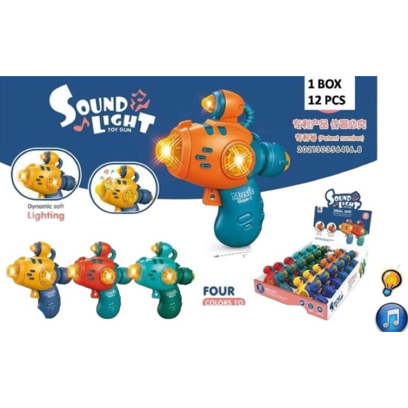 MURAH PISTOL BATERAI / PISTOL MINI / PISTOL LAMPU / PISTOL MUSIK / MAINAN PISTOL ANAK