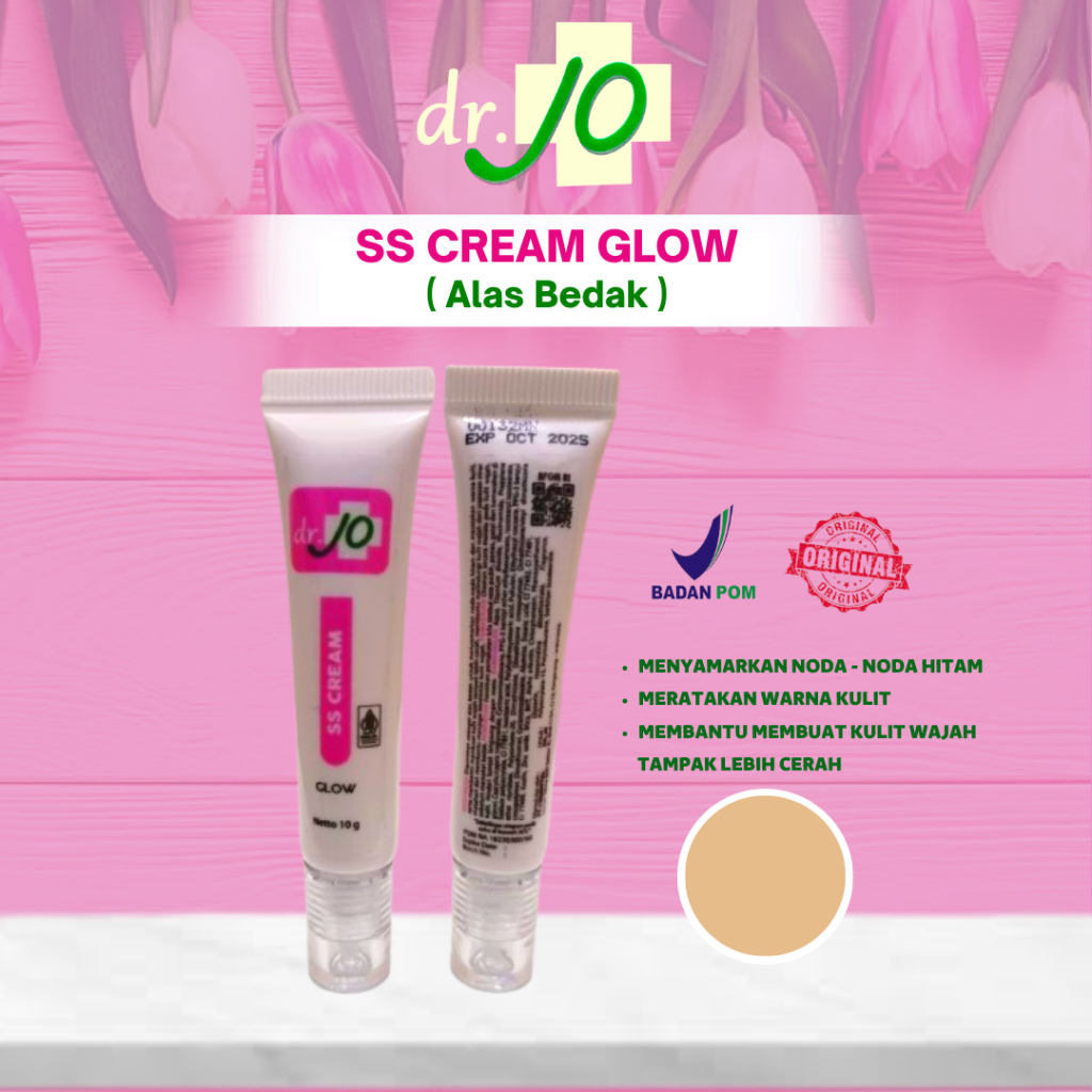 DR.JO SS CREAM GLOW | SUNSCREEN ALAS BEDAK KLINIK DR.JO BPOM AMAN HALAL