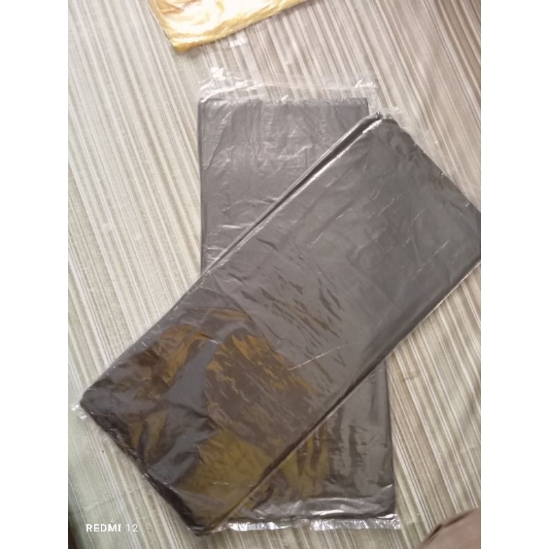 plastik meteran warna hitam cap tanam / plastik balon / lampion