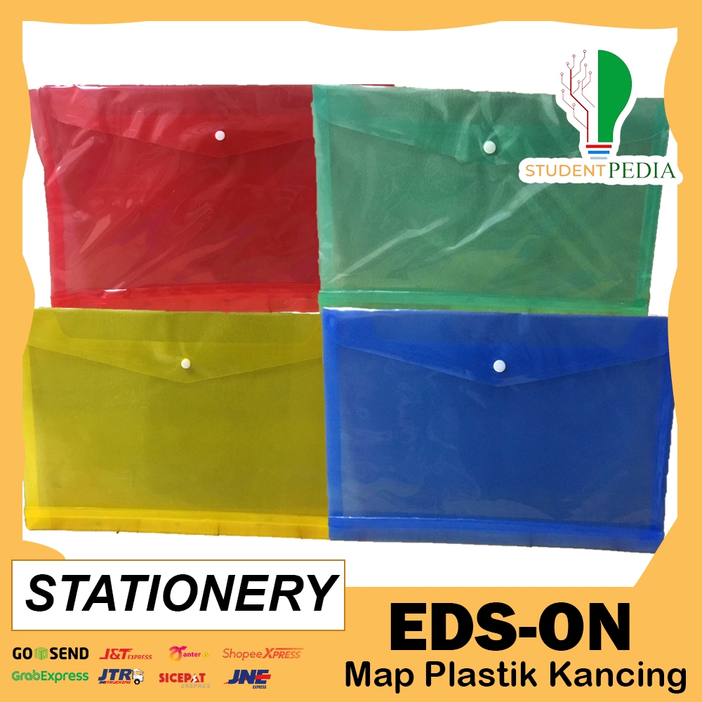 

Map Plastik Kancing 1 Transparan EDS-ON / Data Bag / Tas Data