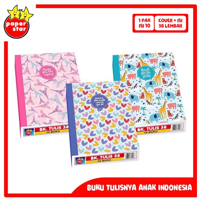 

BUKU TULIS 38 PAPER STAR RETRO