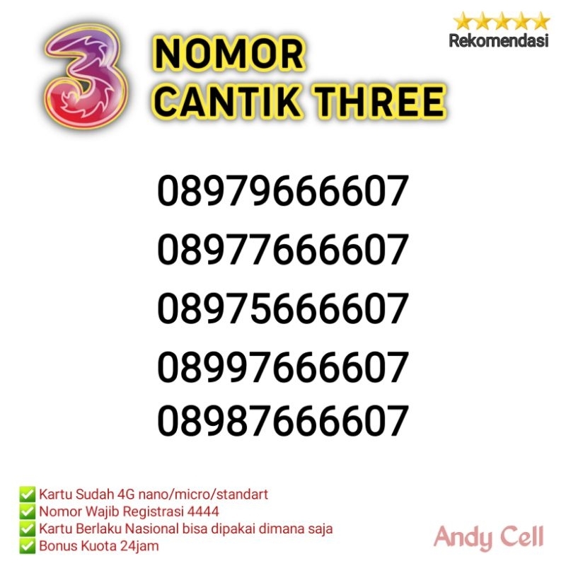 nomor cantik three/nomor cantik tri kwartet 6