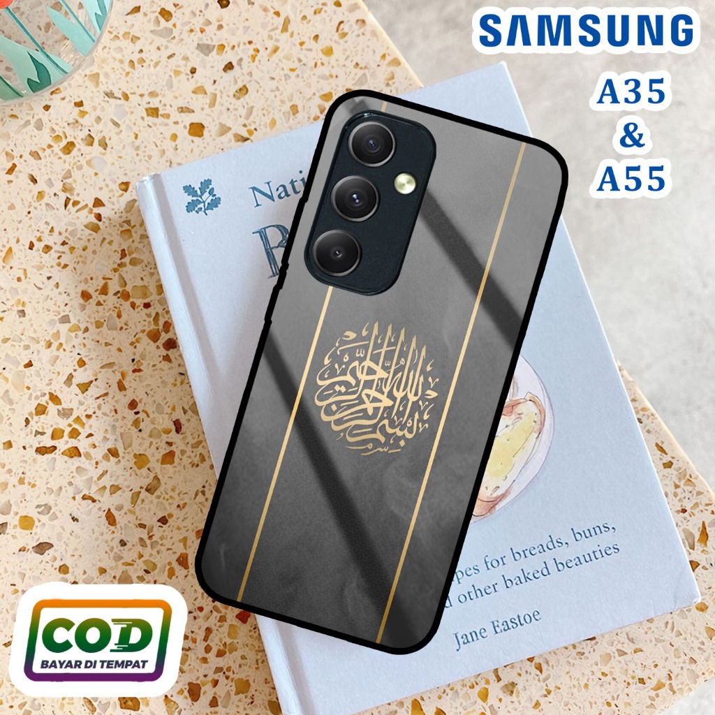 Softcase Glass Kaca SAMSUNG A35 , SAMSUNG A55  - [ S75 ].