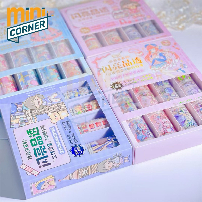 

(1 ROLL RANDOM)Roll Solatip / Isolasi Washi Deco Tape Kartun Scrapbook / Selotip Mini Refill Decotape Pastel DIY Kit Journaling Harga Grosir Ready COD