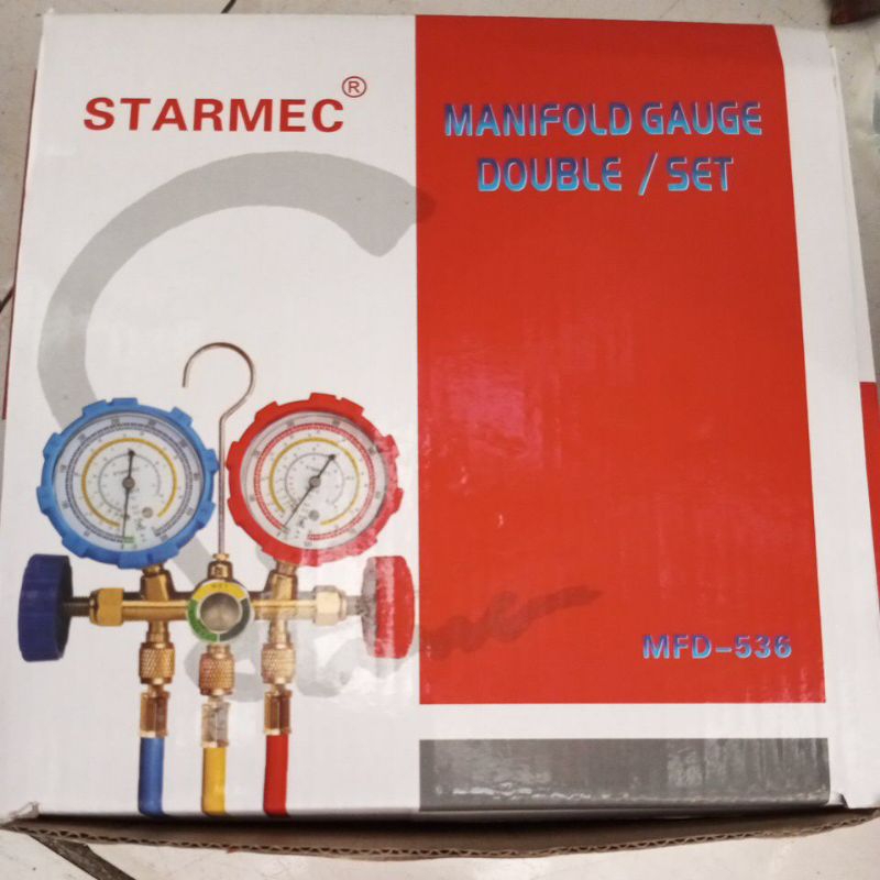 testing double manifold r22 pengisian AC , AC mobil 220/500/800 Psi kualitas tinggi pengisian freon 