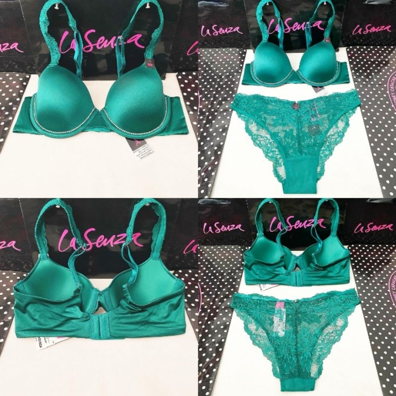 La Senza So Free Bra No Push Up Midnight Green 34B 60262294