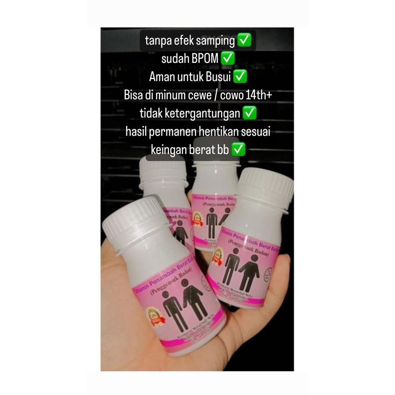 VITAMIN PENGGEMUK BADAN/ VITAMIN PENAMBAH BERAT BADAN (KAPSUL)