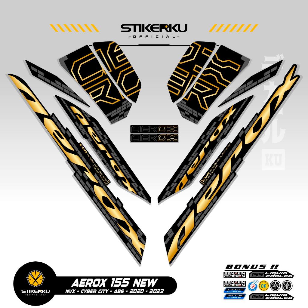 STRIPING AEROX 155 NEW CYBER CITY MOTIF 7 / STIKER AEROX 155 CONNECTED / STICKER AEROX 155 CONNECTED