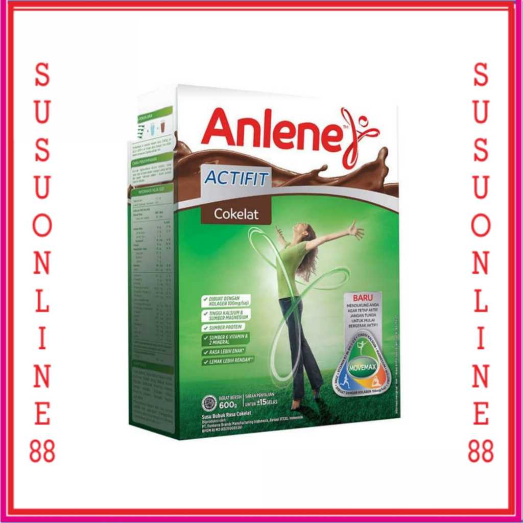 

ANLENE ACTIFIT COKLAT COKELAT 590 GRAM SUSU