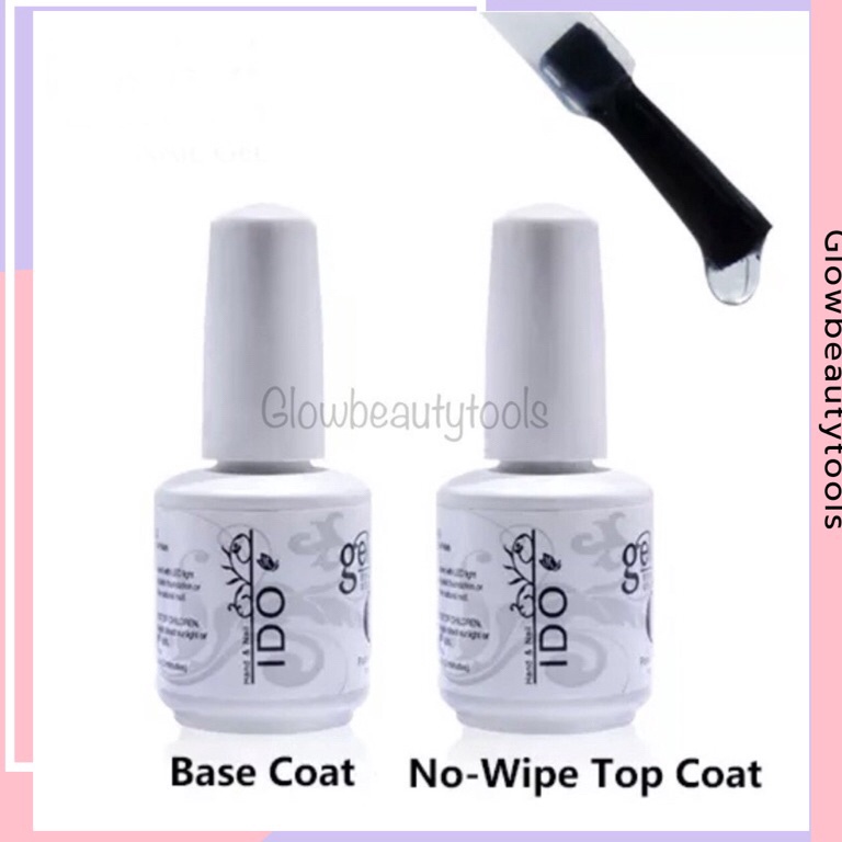 ART S34F GELISH IDO Base Coat  Top Coat Glossy 15ml Nail Polish Gel