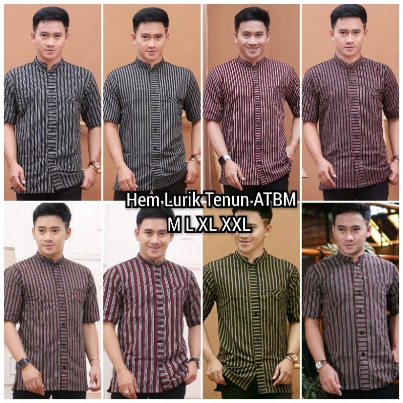 HEM LURIK ATBM TENUN LURIK SALUR SORJAN KERAH KOKO (TENUN ASLI ATBM)