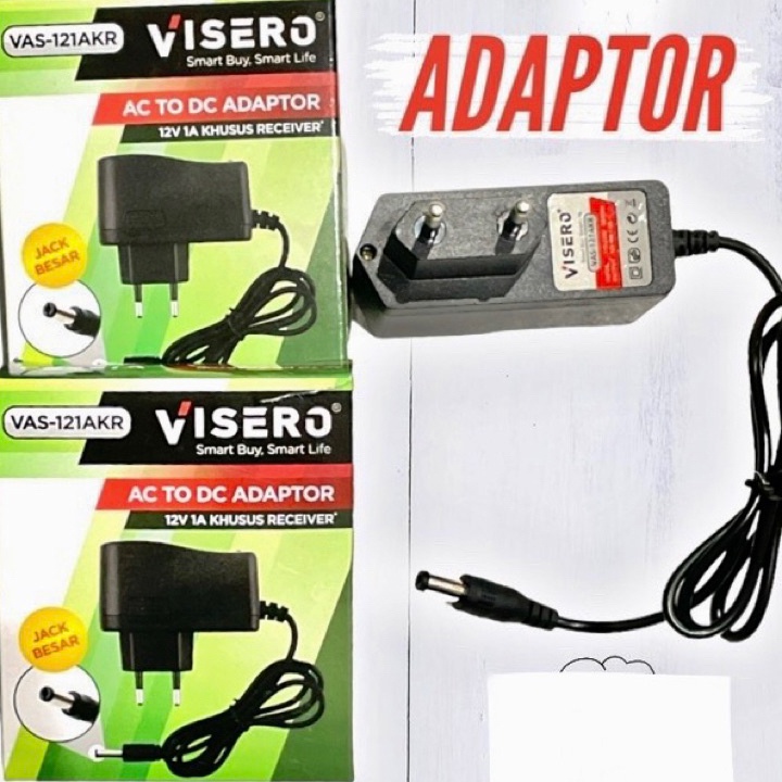 Harga Spesial Hari Ini VISERO VAS121AKR 12v 1A ADAPTOR RECEIVER DIGITAL KVISION KVISION K VISION BRO