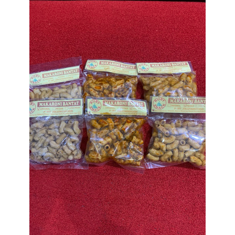 

Makaroni Bantet Tasikmalaya / Makaroni Bantet Pedas,Original,Ekstra Pedaa 50gram