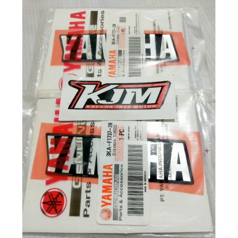 EMBLEM YAMAHA SILVER SET  DOP AKI RX KING 2000 2001 2002 ORIGINAL 3KA-F1737-20