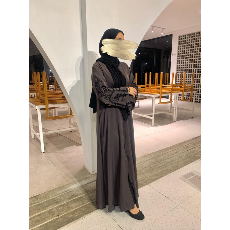 abaya luna size dan warna bisa request jumbo bigsize big size hitam po pre order arab saudi dubai me