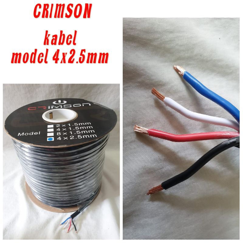 kabel speaker / speker / isi 4 crimson 4×2.5mm 1 roll Origanal