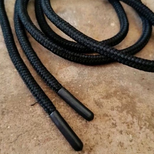 tali hoodie bulat premium hitam full tali jaket premium aglet hitam