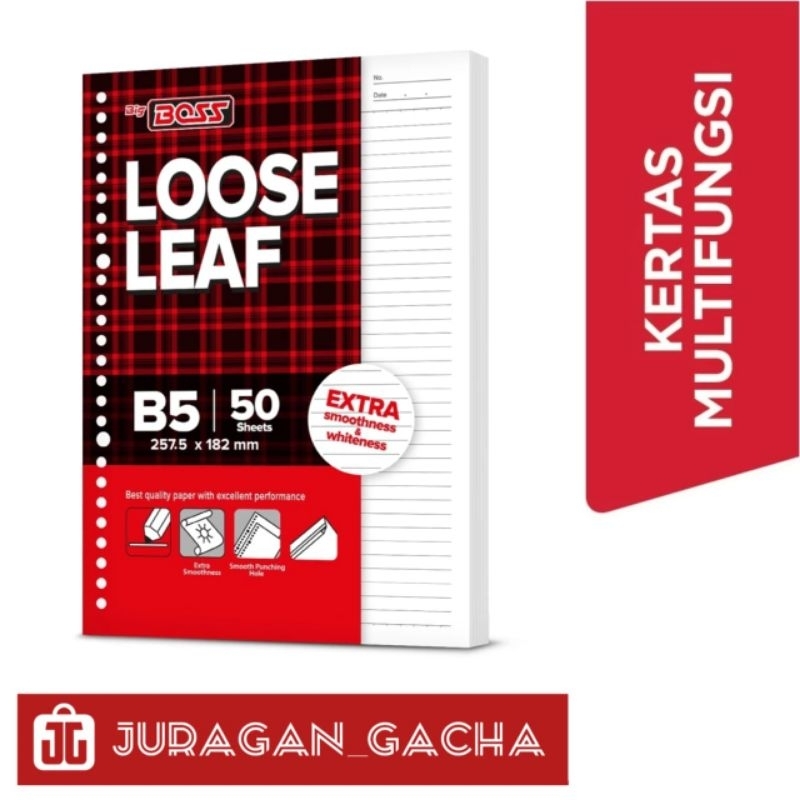 

BigBoss Loose Leaf B5 50 Lembar Bergaris - JG