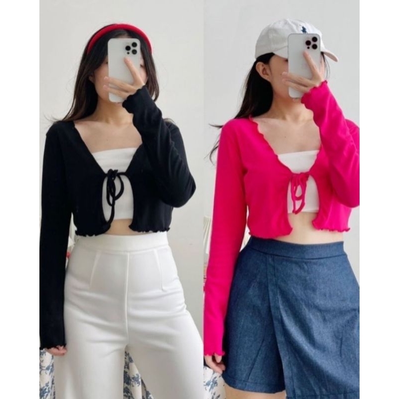 Cardigan crop rajut / Kardigan rajut knit /Cardi Crop Knit// Korean cardi crop// Cardi Crop Kriwil//