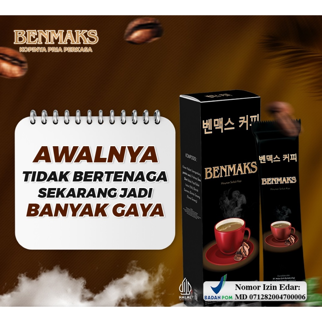 

KOPI BENMAKS HERBAL PRIA PERKASA KOPI KUAT PRIA TAHAN LAMA KOPI DEWASA PRIA KOPI PRIA TAHAN LAMA ISI 25 SACHET