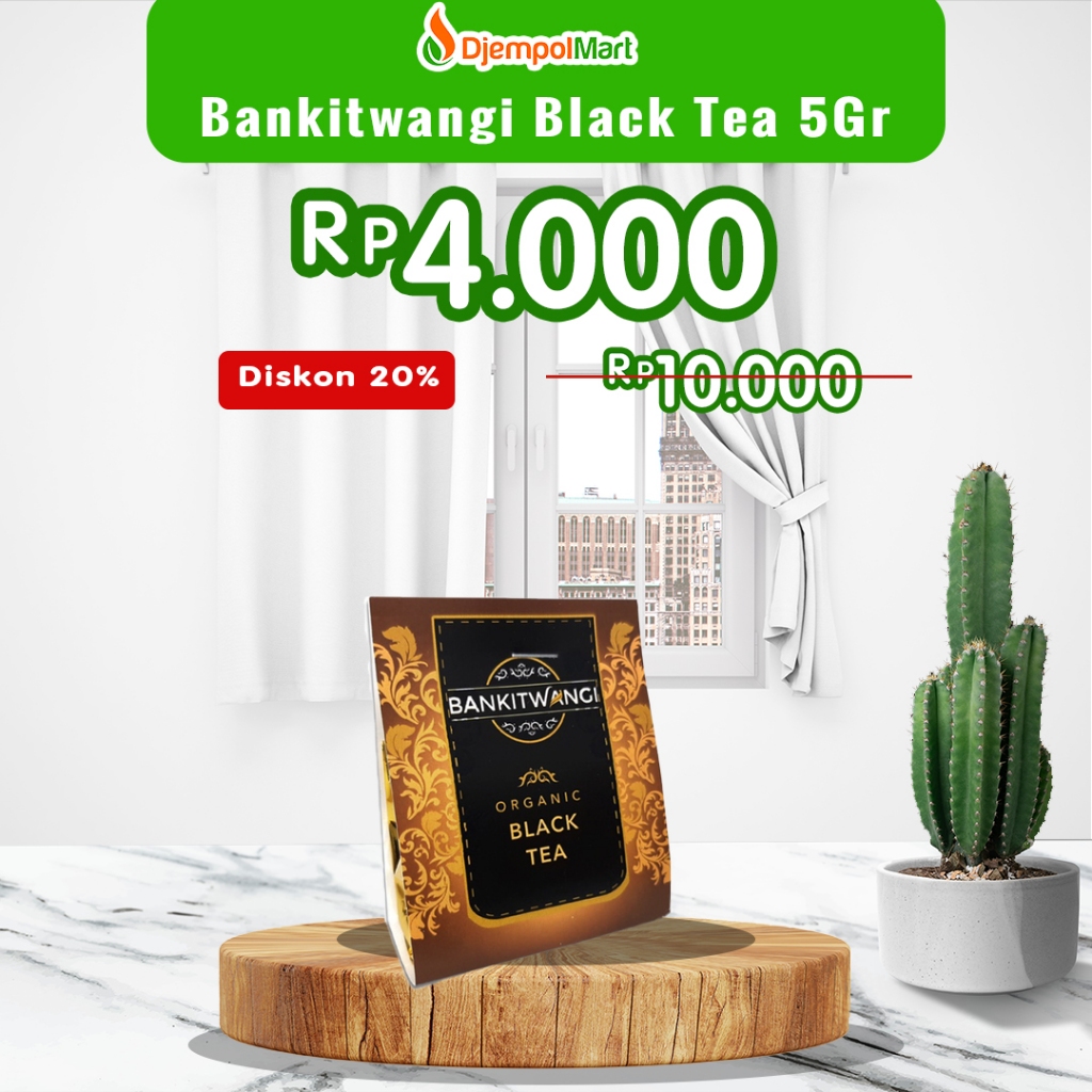 

Bankitwangi Organic Black Tea 5gr - Teh Organik,Teh Hitam,Teh Sachet