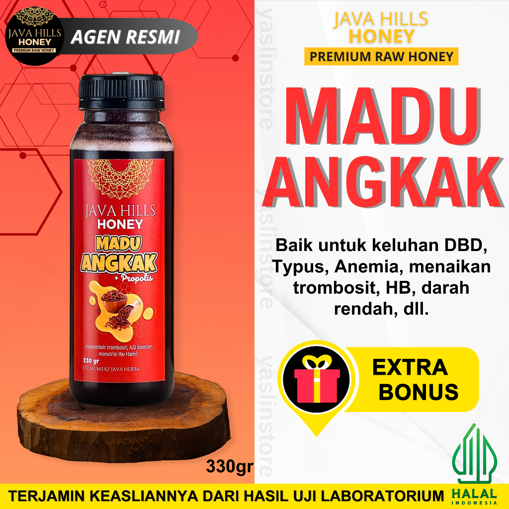 

MADU ANGKAK PLUS PROPOLIS HERBAL ASLI MURNI 100% ORIGINAL PREMIUM MENGOBATI DBD DAN TYPUS BY JAVA HILLS HONEY 320gram