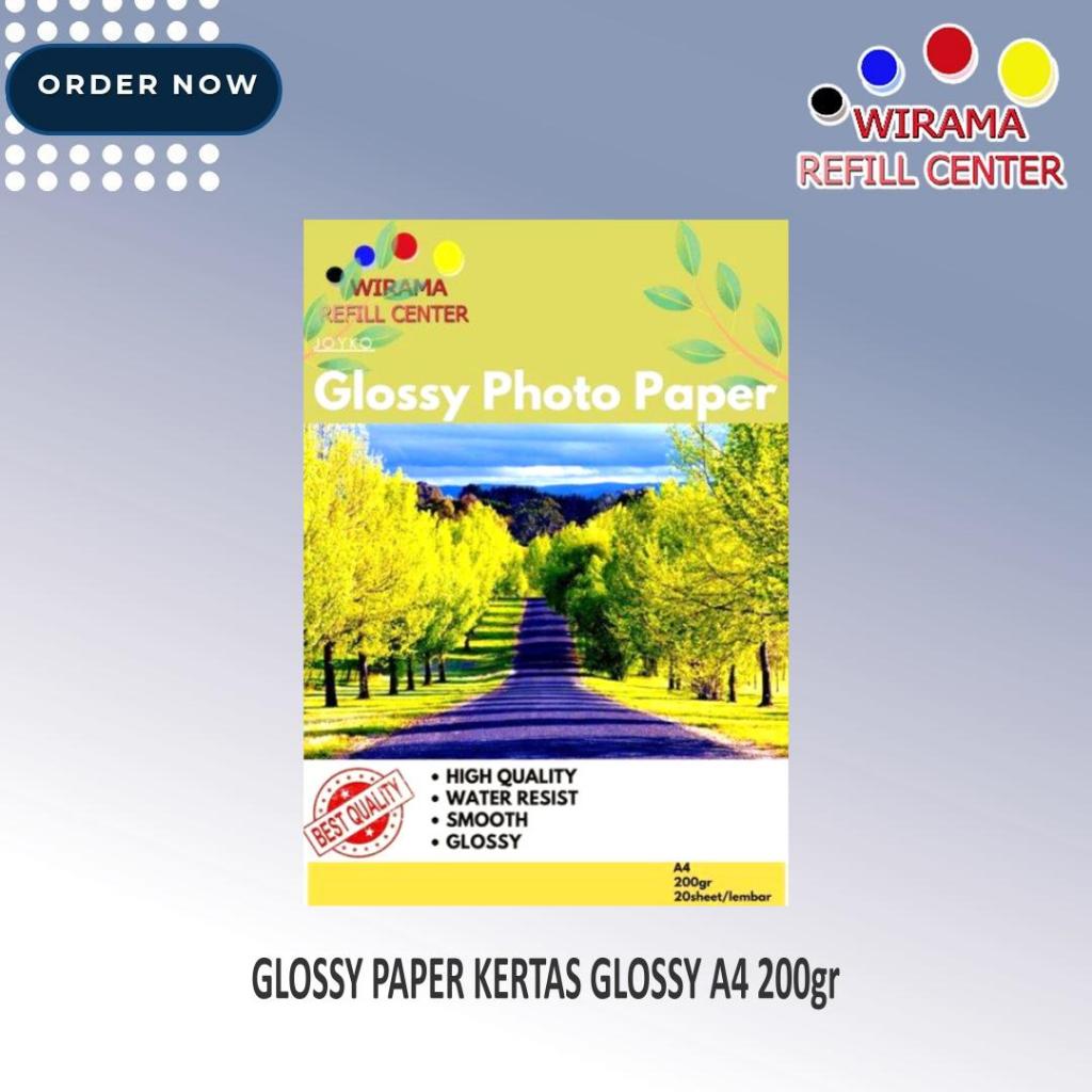 

GLOSSY PAPER KERTAS GLOSSY A4 200gr
