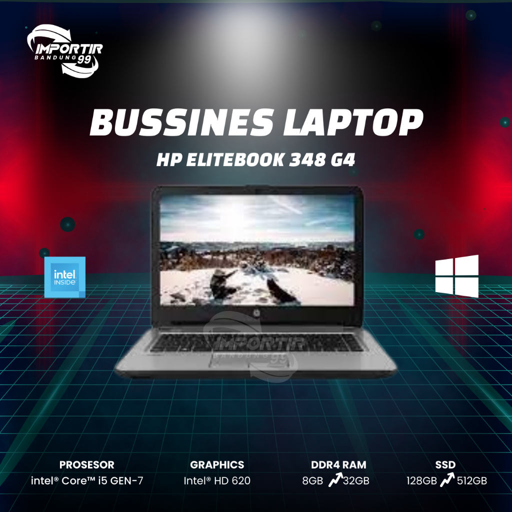 Laptop HP Notebook 348 G4 Core i5 Gen 7 Ram 8GB SSD 256GB Bergaransi Like New