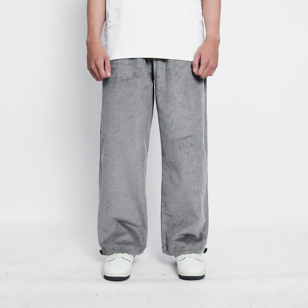 Exhale Apparel Longpant Celana Panjang Corduroy Blank Grey