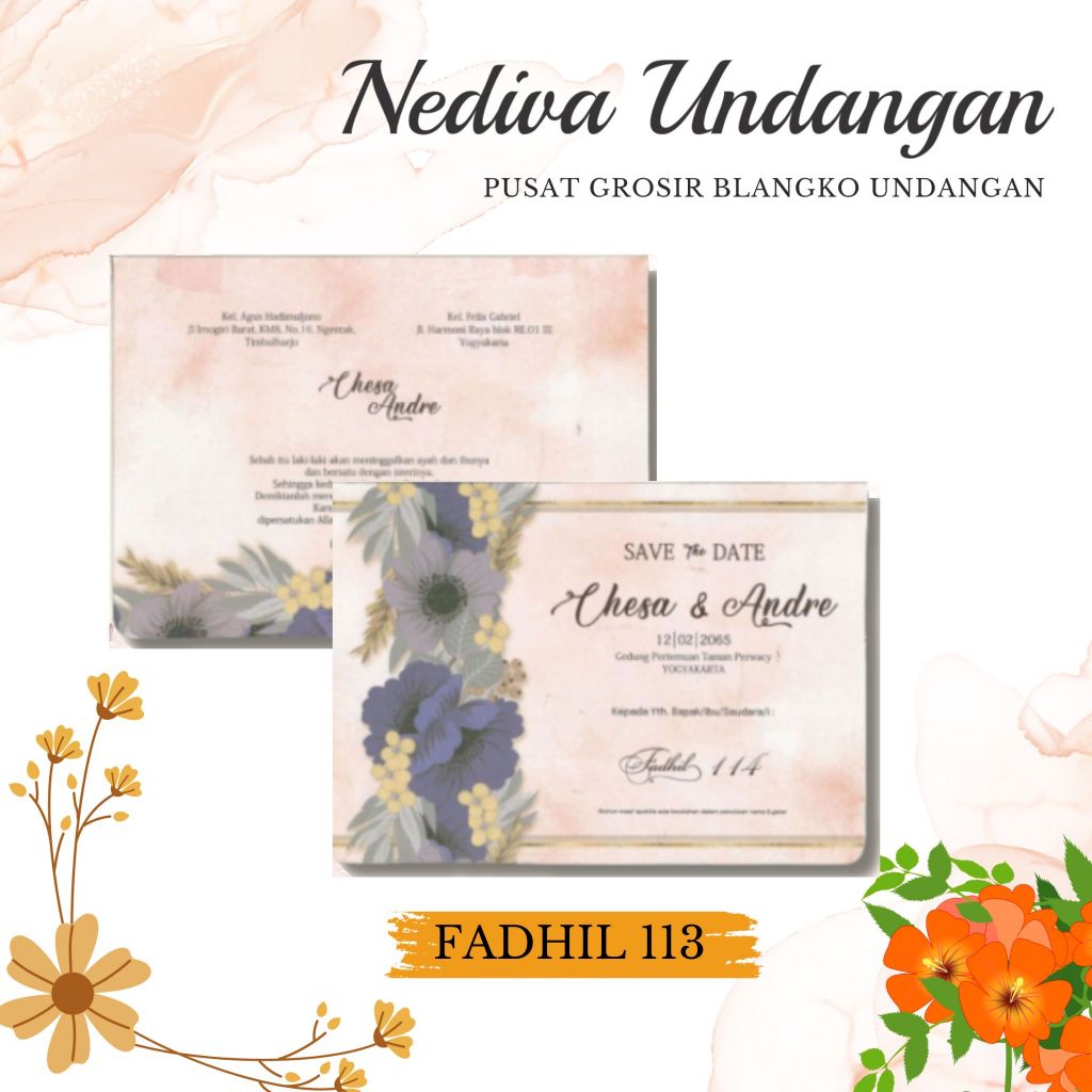 Blangko Undangan Fadhil 113 Harga Murah