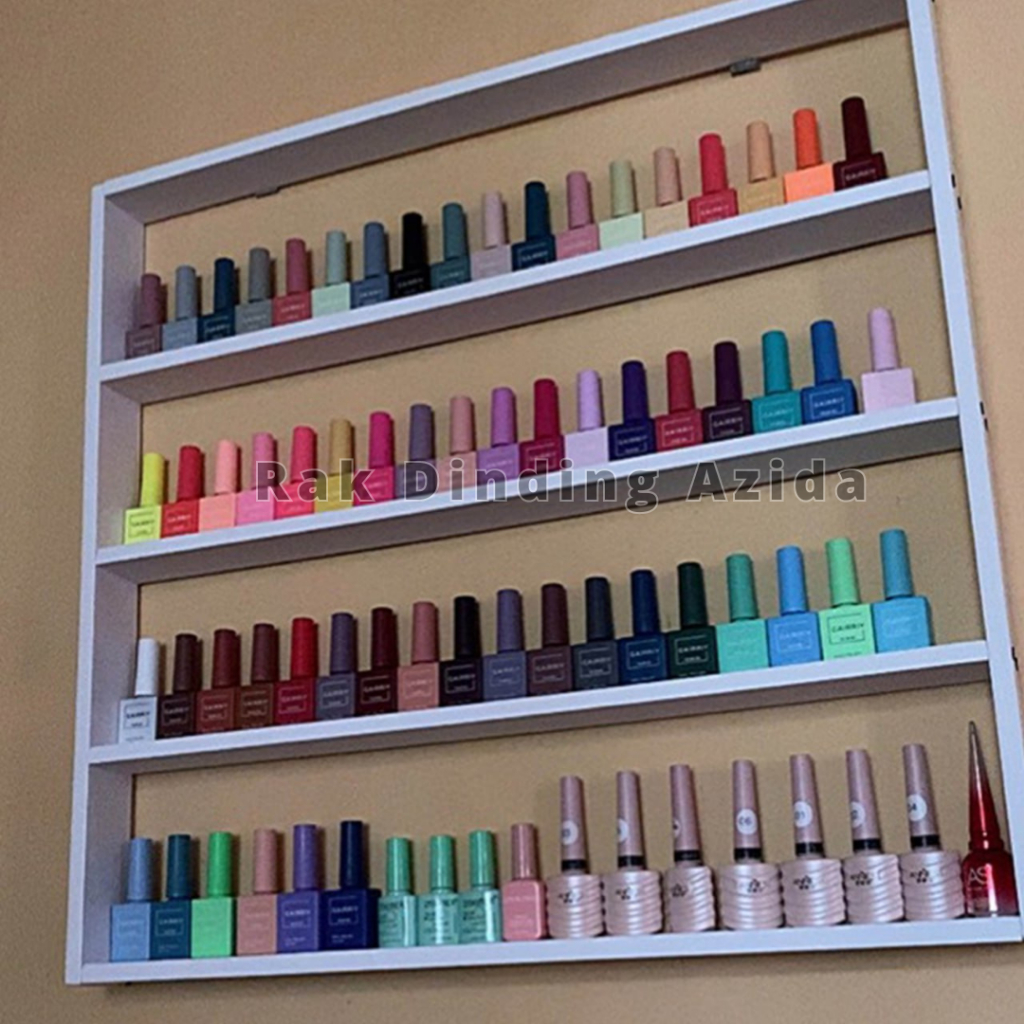 Rak Kutek Nail Art Dinding Aesthetic minimalis tempat kosmetik gantung, rak hotwheels dinding