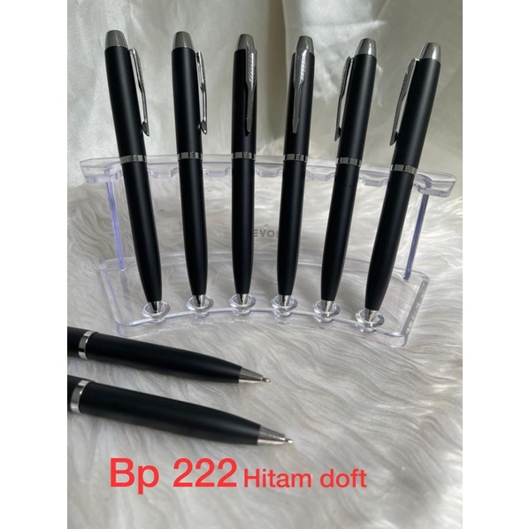 

Bp 222 hitam doft klip silver / Pen metal / Pen besi / Pulpen stainless / Ballpoint / Pen Souvenir Promosi dpt dicustom Logo perusahaan / Nama