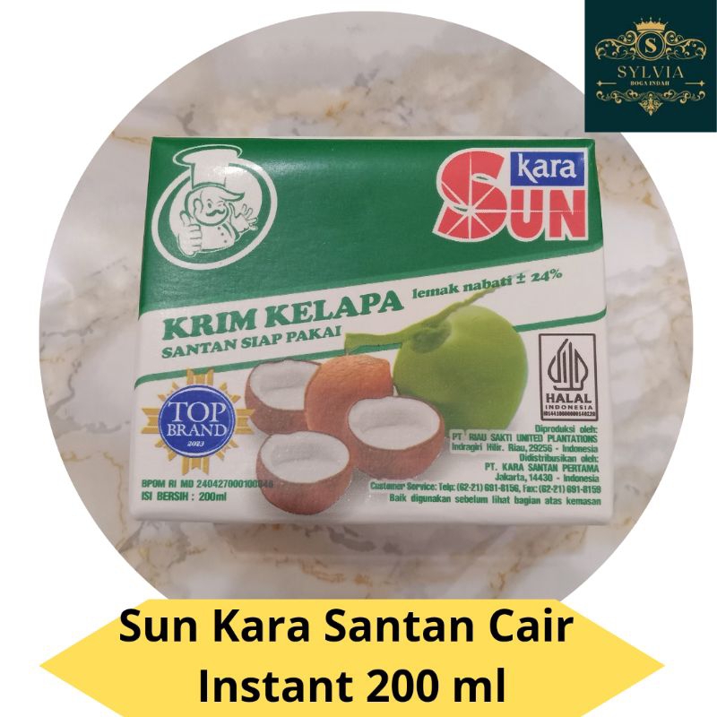 

Santan Cair Sun Kara Santan Siap Pakai 200 ml