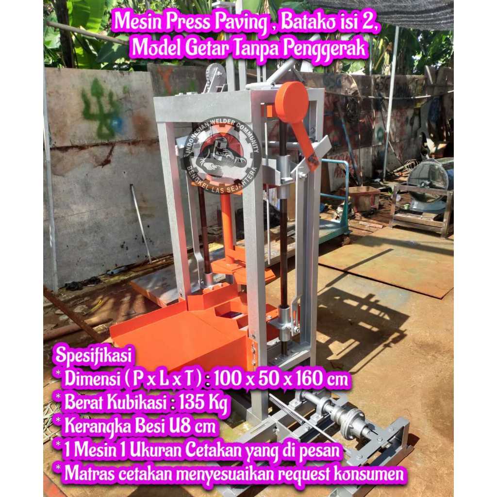 Mesin Press Paving , Batako isi 2, Model Getar