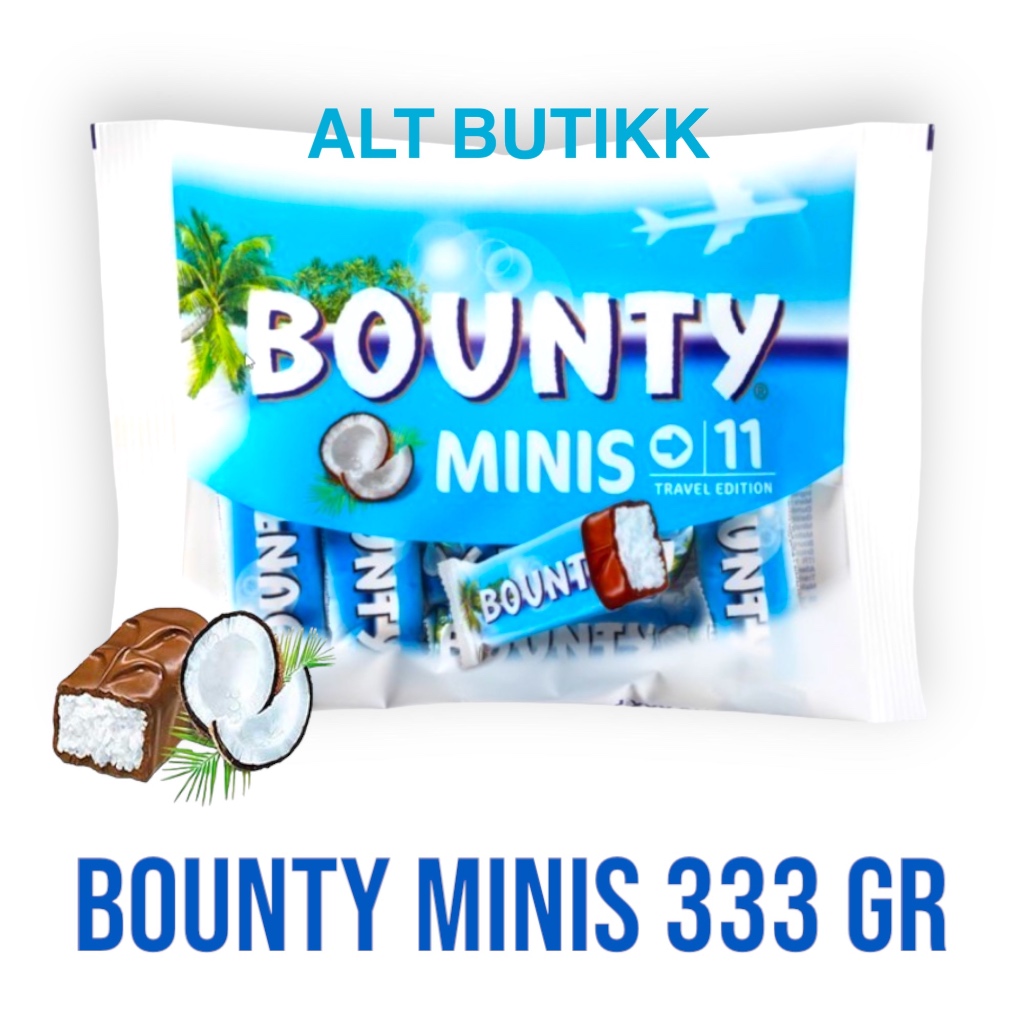 

BOUNTY MINIS CHOCOLATE BAR 333 GR | COKELAT BOUNTY TRAVEL EDITION