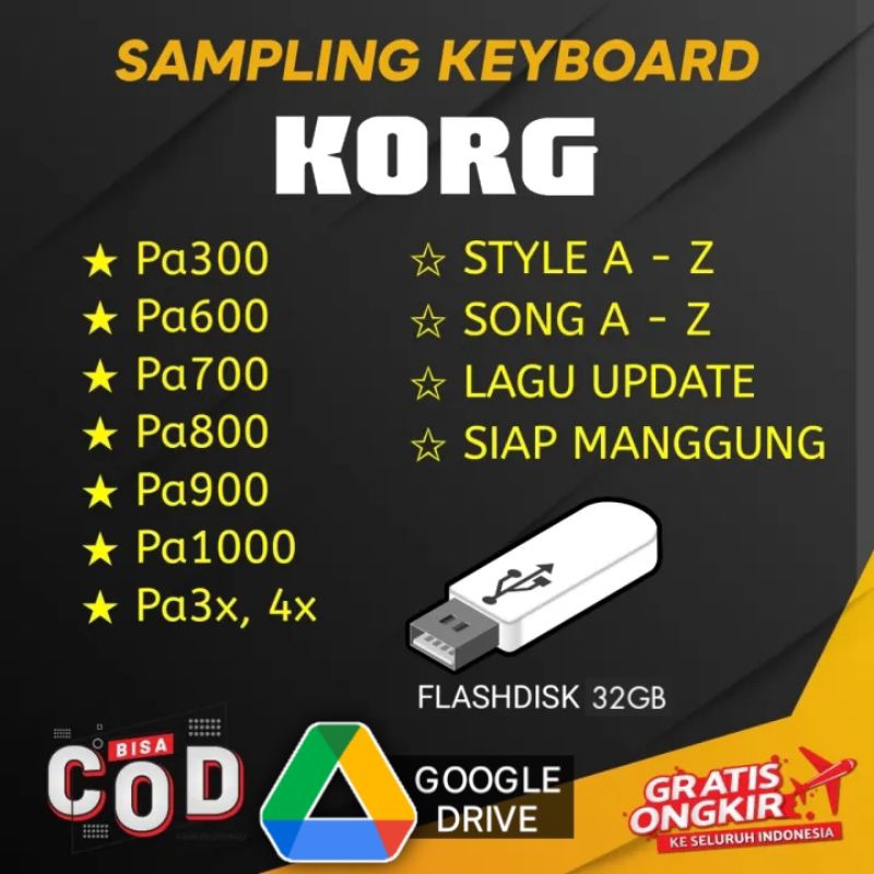 UPDATE 2026 - sampling keyboard KORG PA300/PA600/PA700/PA900/PA1000/PA3X/PA4X