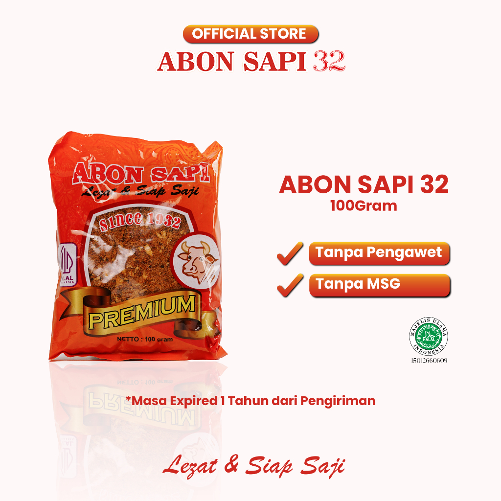 

Abon SAPI 32 100GR Asli Premium Lezat dan siap saji Tanpa Pengawet